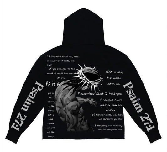 Psalms hoodie - black